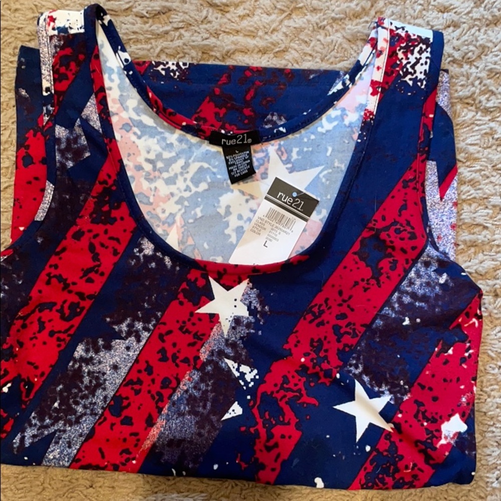 Red,white and blue tank top